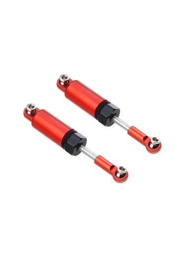Youtek Kırmızı Alüminyum Amortisör + Tutucu Seti, 4 Adet, 11mm Çap, 65mm Uzunluk -顽皮龙皮卡 C14 C24 Uyumlu