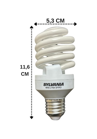 Sylvania 23w 103w 2700k Sarı Işık E27 Duylu Kalın Duy Tasarruflu Ampul