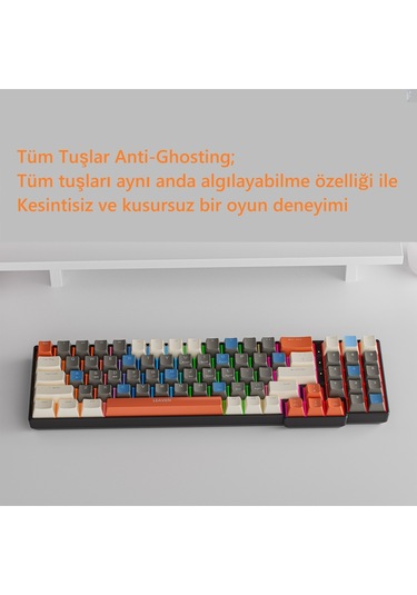 K780 Kompakt Mekanik Oyuncu Klavyesi-hot Swap-78 Tuş-switch li