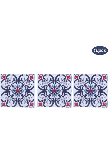 Shineyee 10 Adet 10x10cm Pvc Mutfak Banyo Zemin Duvar Sticker - Suya Dayanıklı, Yağa Dayanıklı, Kayganlık Engellici Dekoratif Duvar Yapıştırıcı Diğer