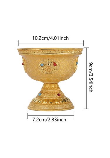 Suntek İbadet Kupası Ev Budist Alar Malzemeleri Tibet Su Sunan 10.2x9cm