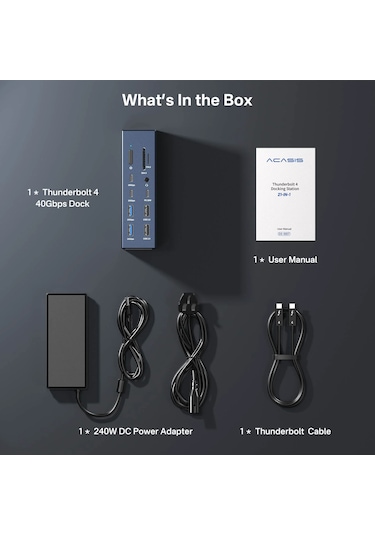 Acasis DS9007 21in1 3xThunderbolt 4,USB,Type-C Dock