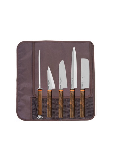 Pirge Titaneast Çantalı Bıçak Seti Ahşap