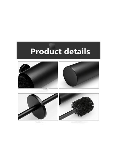 Banyo Tuvalet Fırçası Tutucu Mat Siyah, Paslanmaz Çelik Tuvalet Fırçası Duvara Monte Banyo Depolama Ve Organizasyon Tuvalet Fırçası Tutucular Altın