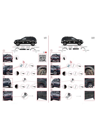 Dacia Duster Dodik Seti 12 Parça 2018 2023 Model