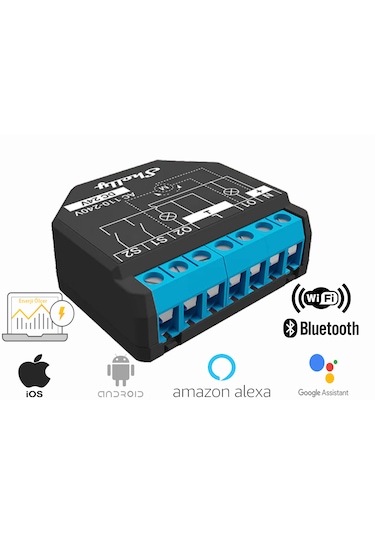 Shelly Plus2pm 2kanallı Wifi Enerji Ölçer Akıllı Ev Anahtarı Röle