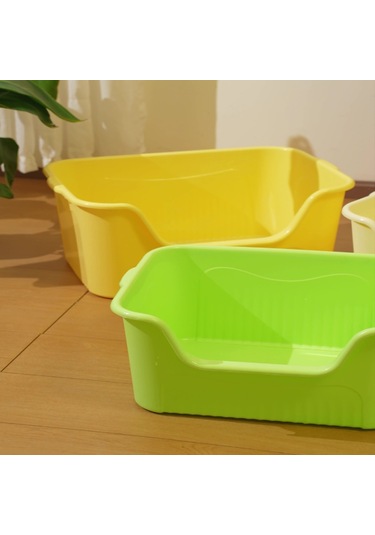 Mufunye Yüksek Kenarlı Açık Tasarım Maine Coon Ragdoll Kediler İçin Ekstra Büyük Kedi Tuvaleti Jumbo Kedi Kum Kabı