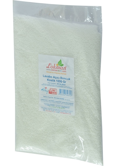 Lokman Avm Lavabo Açıcı Boncuk Kostik 1 KG