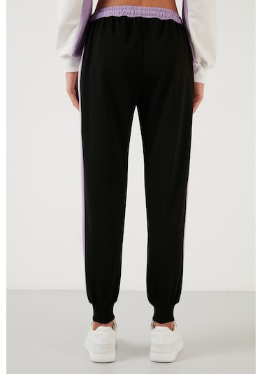 Lela Renk Bloklu Regular Fit Kapüşonlu Spor Bayan Takım 5863835 Lila