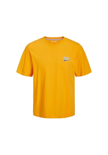 Jack & Jones Erkek Jortrevor Bisiklet Yaka T-Shirt 12227773 Sarı