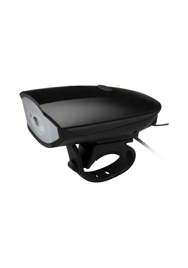 Ranyeek Usb Şarjlı Bisiklet Ön Farı Ve Korna Seti - Gece Sürüşü İçin Su Geçirmez, Yüksek Parlaklık, 3 Işık Modu, 120db Sesli Uyarı Siyah