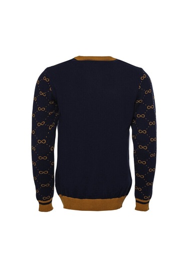 Camel Desenli Bisiklet Yaka Triko 001