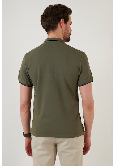 Buratti % 100 Pamuk Düğmeli Regular Fit Erkek Polo Yaka T Shirt 5902118 Haki