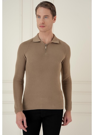 Tr 878 Triko Slim Fit Vizon Basic Vizon