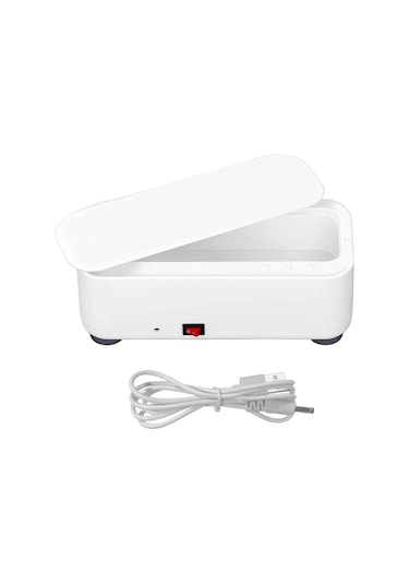 Vkemall 45000hz Ultrasonik Temizleyici - Güneş Gözlüğü, Saat, Mücevher İçin 360 Derin Temizleme, Usb Beslemeli, Taşınabilir Abs Cihaz