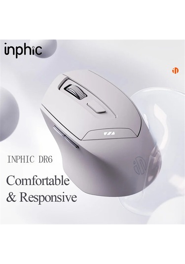 Inphıc Dr6 Bluetooth 4.0 / Bluetooth 5.0 / 2.4g Kablosuz Fare Ev Ofis Bilgisayarı Dizüstü Bilgisayar Sessiz Fareler