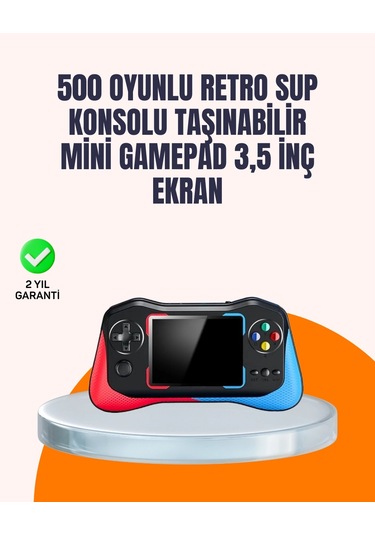 Geniş Ekranlı 500 Oyunlu Taşınabilir El Konsolu Her Yerde Kesintisiz Oyun Keyfi