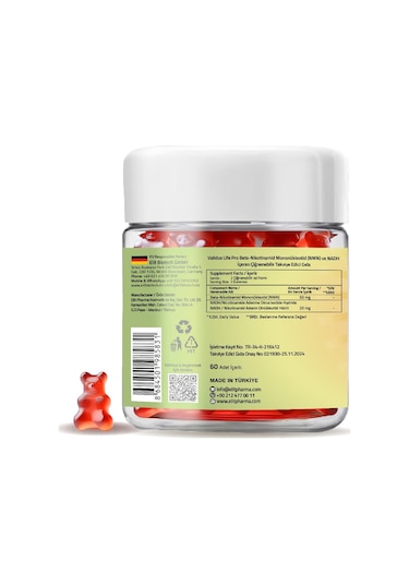 Validus Nmn 50 Mg Nadh 20 Mg 60 Gummies