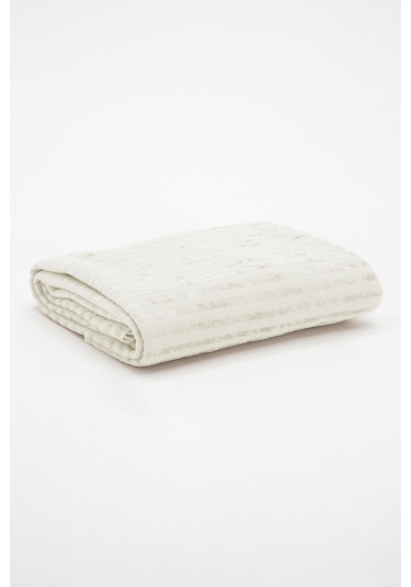 Kaymaz Taban Süngerli Kadife Koltuk - Çekyat Örtüsü 170x210 - Kre Krem