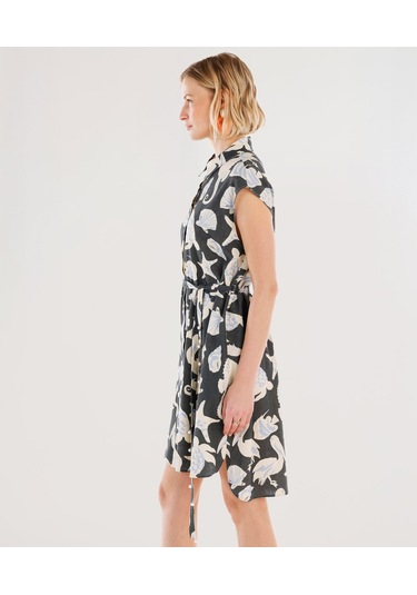 Yargıcı Kemer Detaylı Kolsuz Elbise 25ykel7112x 004 Lacivert