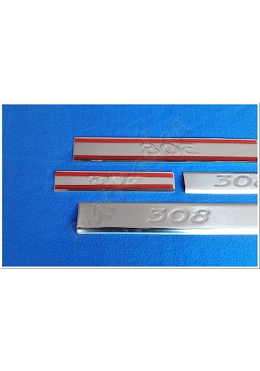 Peugeot 308 Krom Kapı Eşiği Baskı 2007-2013 4 Parça Paslanmaz Çel (526416574)