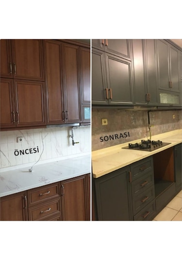 Mutfak Tezgah Arası Kendinden Yapışkanlı Folyo Kaplama Fayans Mermer Desen 60cmx100cm