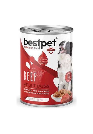 Bestpet Biftek Parça Etli Yetişkin Köpek Yaş Maması 415 Gr X 6 Adet
