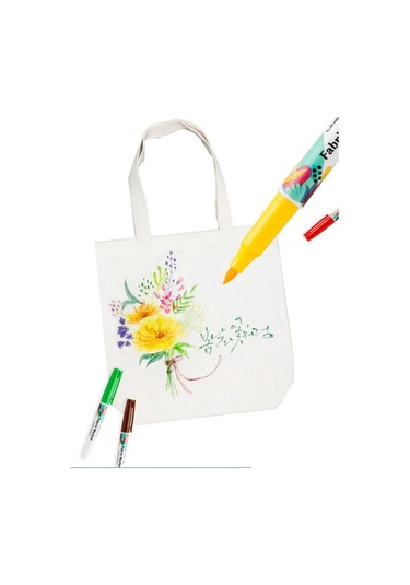 Tekstil Kumaş Kalemi Markörü 8 li Keçeli Kalem Fabric Marker Tekstil Markörü 8 Renk 1  Paket