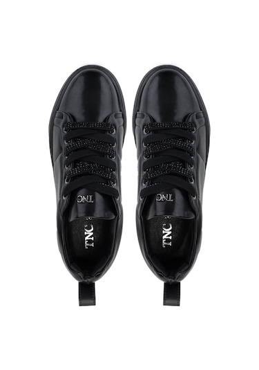 Tamer Tanca Kadın Vegan Siyah Sneakers & Spor Ayakkabı 1009 117 Bn Ayk Y25 Sıyah Cılt Siyah
