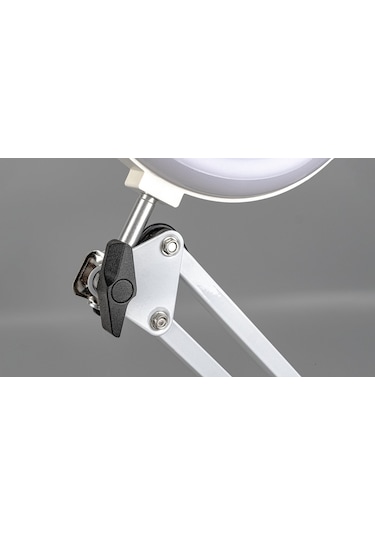 Akrobat Hareketli, 3 Diopter, Büyüteçli Led Işıklı Masa Çalışma Lambası, Mengeneli, Katlanabilir,