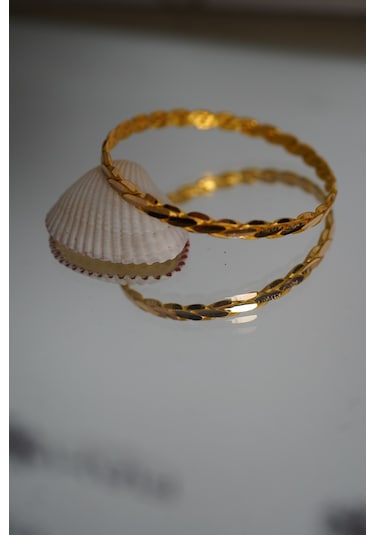 Ingold Yatırımlık 22 Ayar 20 Gram İşçiliksiz Burma Altın Bilezik 6.2 Cm