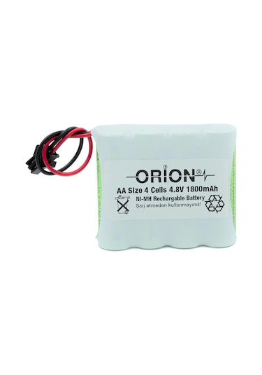 Orion Aa 4.8V 1800Mah Kablo Ve Konnektörlü Şarjlı Pil