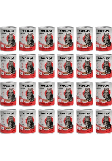 Foodline Kuzu Etli Yetişkin Kedi Konservesi 24 x 400 G