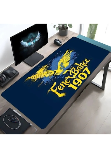 Honeybeeshop Fenerbahce Sk 7 Buyuk Kaymaz 80x30cm Oyun Fare Pedi Esport Ofis Kauçuk Taban