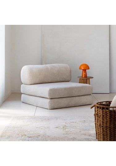Modüler Legom Tekli Koltuk Krem