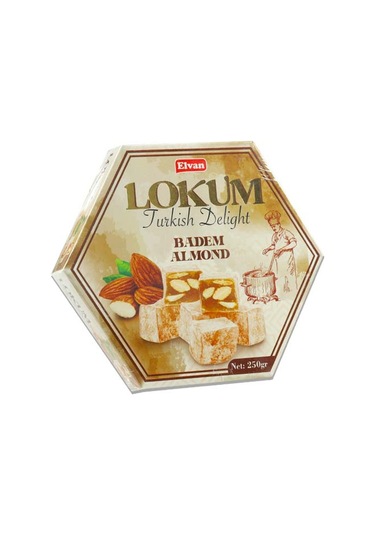 Elvan Bademli Lokum 250 Gr. ( 1 Paket)