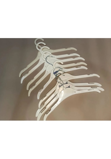 Bebek Çocuk Kıyafet Askısı 26cm, 29cm Karışık Ebatlarda 60 Adet Beyaz