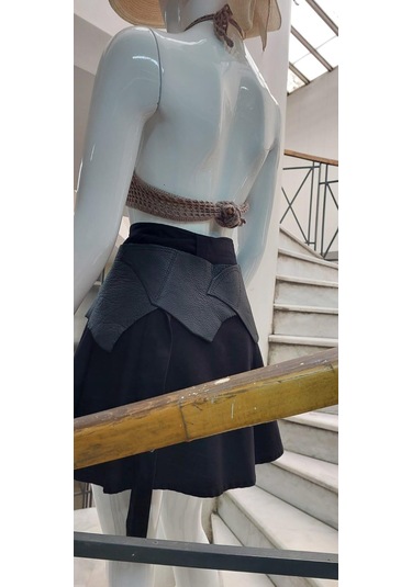Eren Style Boho Antik Tokalı Zımbalı Hakiki Deri Kemer 84 Cm-98 Cm Siyah