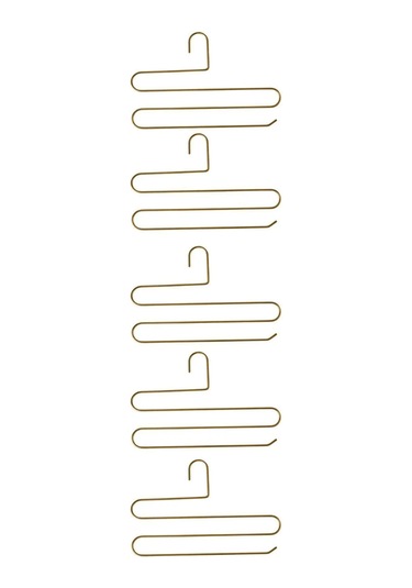 Edora Home 5'li Dolap İçi 3 Katlı Pantolon Askılık - Metal Gold