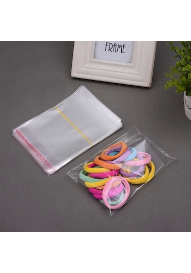 16x20+5 Cm. 16x25 500 Adet Şeffaf Bantlı Yapışkanlı Opp Poşet