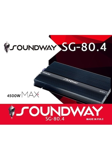 Soundway Sg-80.4 4500 Watt Oto Anfi 4 Kanal