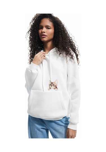 Koton Şardonlu Uzun Kollu Kapüşonlu Kanguru Cepli Nakış Detaylı Sweatshirt Ekru 6wal10143ık Ekru Koton Şardonlu Uzun Kollu Kapüşonlu Kanguru Cepli Nakış Detaylı Sweatshirt Ekru 6wal10143ık Ekru