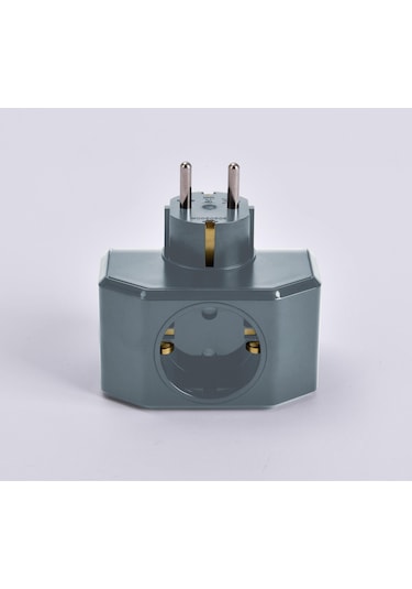 Viko Yonca Plus Üçlü Topraklı Priz Gri - 90303005