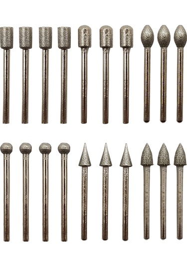 Elmas Camcı Taşcı Gravür Freze Taşlama Uç Seti 20 Parça N11.88