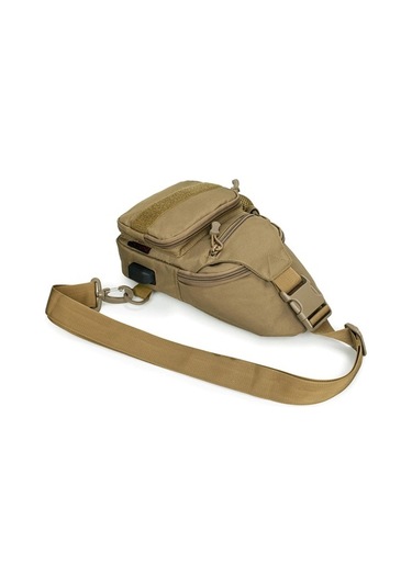 Tongxida Outdoor Askeri Çanta Su Geçirmez, Usb Portlu, Cepli, Tek Omuzlu Göğüs Çantası Model 2 Çok Renkli