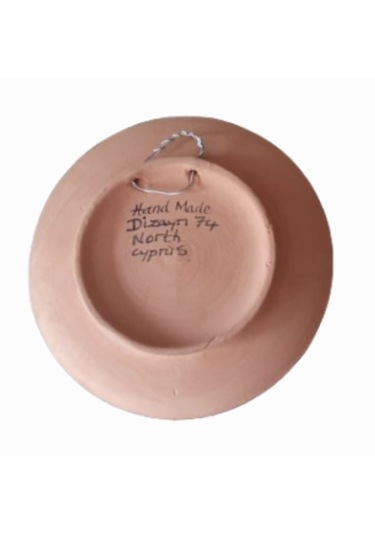 St. Nicholos Katedralı El Boyama Pişmiş Toprak Duvar Tabaği 16