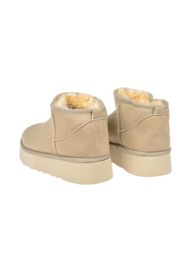 Pullman Kalın Taban İçi Kürklü Kadın Bot Zm-020 Bej Bej
