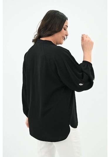 Kadın Nakış Detaylı Uzun Kollu Bluz 1715-24 001