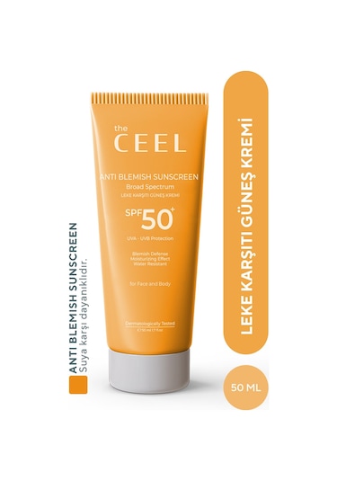 The Ceel Leke Karşıtı Tüm Ciltler Için Yüksek Korumalı Spf 50+ Güneş Kremi Glutatyon Etkili 50 ml