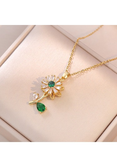 Bayan Kolye: Moda Estetiği Titanyum Çelik Kolye No.330 Çok REnkli